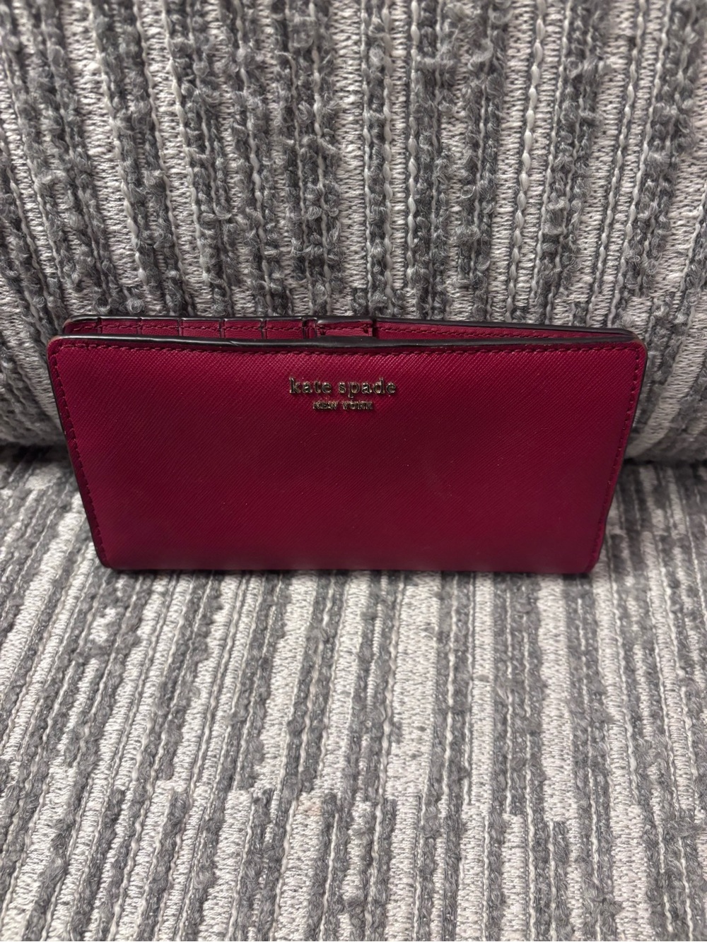Kate Spade Saffiano Leather Continental Wallet - Berry Red